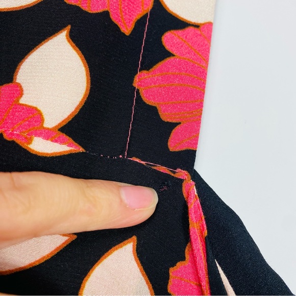 Reiss Andi Coral Graphic Floral Size 10 Square Neck Mini Dress - Picture 4 of 9